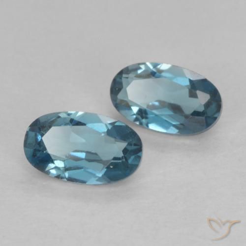 Pedras preciosas de Topázio Londres Azul natural de 0.60 ct, oval, VVS-VS