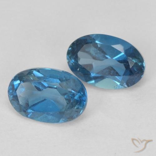 Pedras preciosas de Topázio Londres Azul natural de 1.26 ct, oval, VS