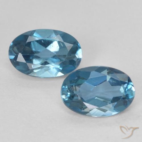 1.22ctw Natural Londres Azul Topázio, oval, VS