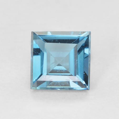 0.79ct Natural Londres Azul Topázio, Quadrado, VVS