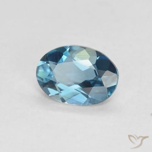 Topázio Londres Azul Natural 0.70ct, oval, VVS
