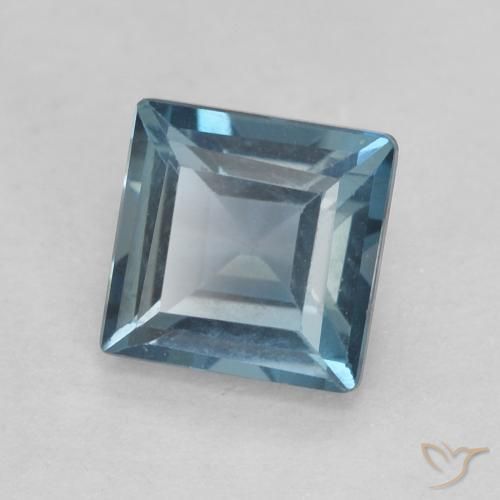 Topázio Londres Azul Natural 0.76ct, Quadrado, VVS-VS