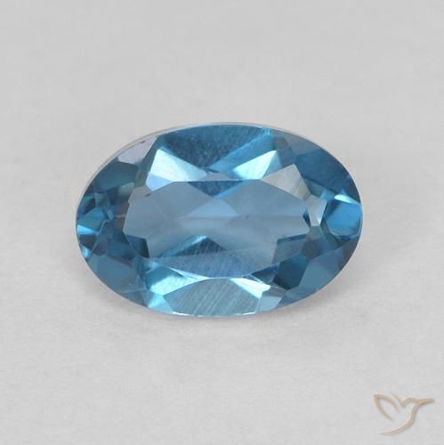 0.56ct Natural Londres Azul Topázio, oval, VVS-VS