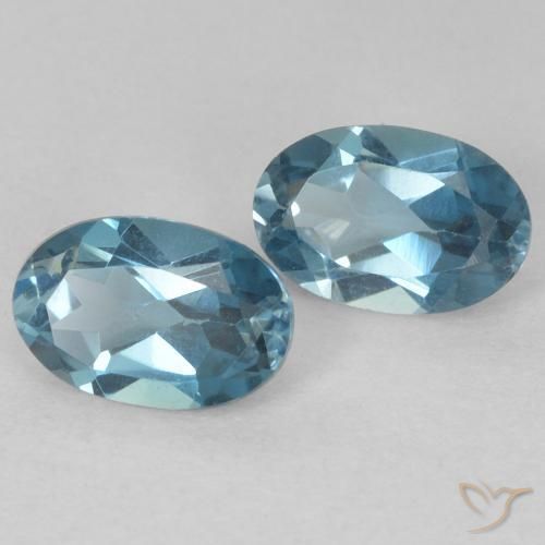 Pedras preciosas de Topázio Londres Azul natural de 1.17 ct, oval, VVS-VS