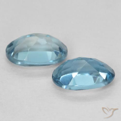 Pedras preciosas de Topázio Londres Azul natural de 1.18 ct, oval, VVS-VS