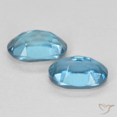 Pedras preciosas de Topázio Londres Azul natural de 1.23 ct, oval, VVS-VS