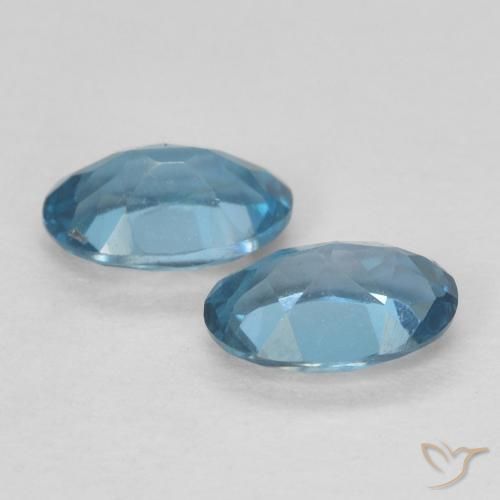 Pedras preciosas de Topázio Londres Azul natural de 1.06 ct, oval, VVS