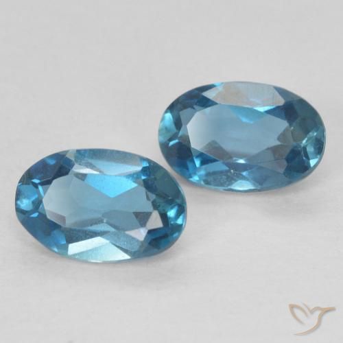 1.02ctw Natural Londres Azul Topázio, oval, VVS