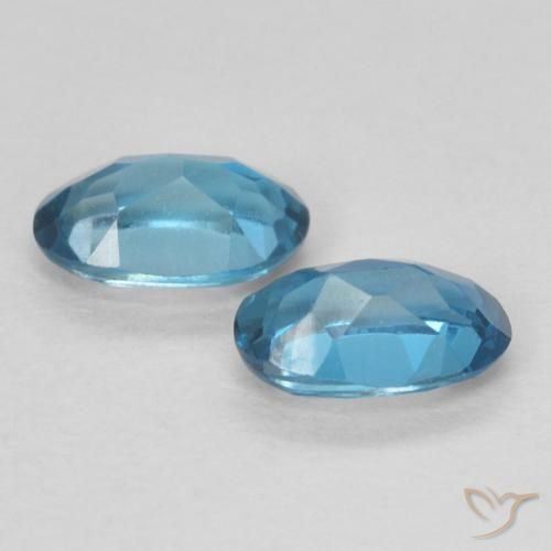 Pedras preciosas de Topázio Londres Azul natural de 1.02 ct, oval, VVS