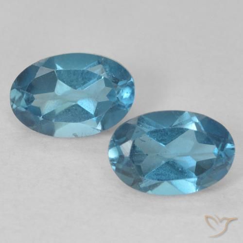1.25ctw Natural Londres Azul Topázio, oval, VVS