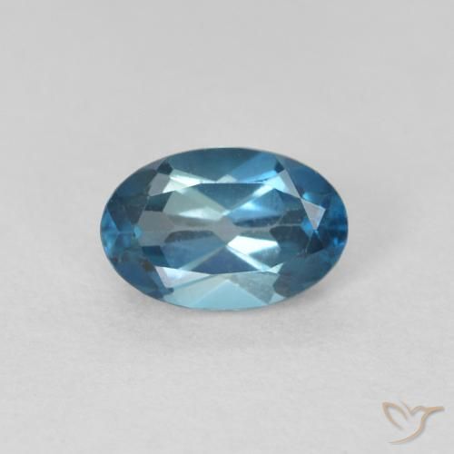 0.62ct Natural Londres Azul Topázio, oval, VVS