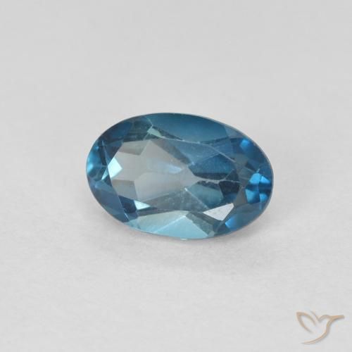 Topázio Londres Azul Natural 0.62ct, Corte Oval, VVS