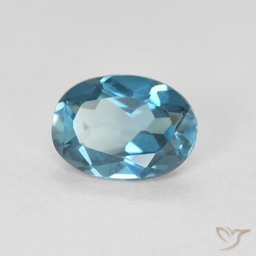 Topázio Londres Azul Natural 0.80ct, oval, VVS