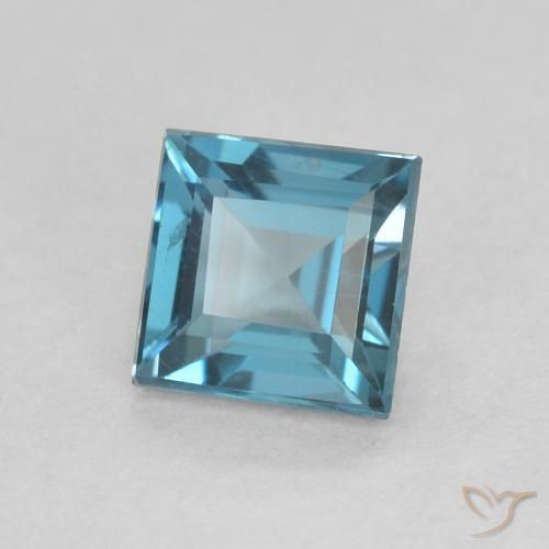 Topázio Londres Azul Natural 0.61ct, Quadrado, VVS