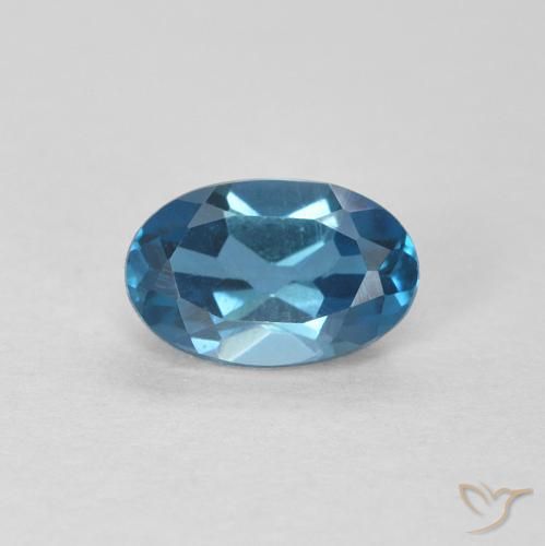 0.61ct Natural Londres Azul Topázio, oval, VVS-VS