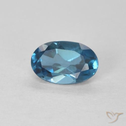 Topázio Londres Azul Natural 0.61ct, oval, VVS-VS
