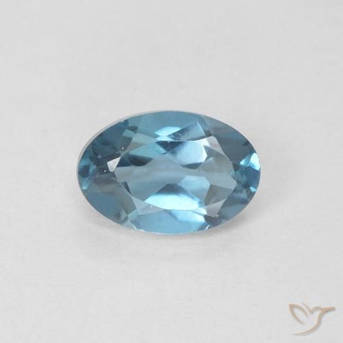 0.61ct Natural Londres Azul Topázio, oval, VVS-VS