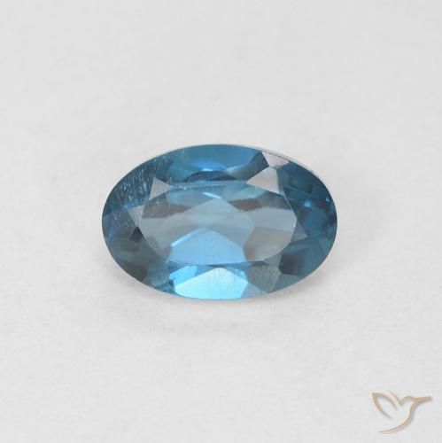 0.61ct Natural Londres Azul Topázio, oval, VVS-VS