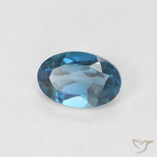 Topázio Londres Azul Natural 0.61ct, oval, VVS-VS