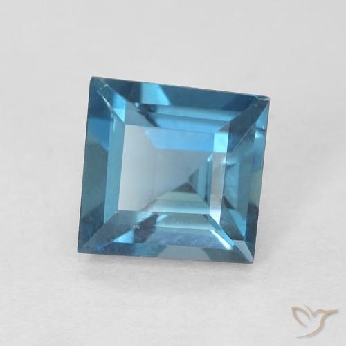 Topázio Londres Azul Natural 0.67ct, Quadrado, VVS-VS