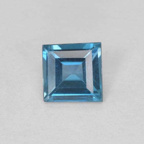 0.63ct Natural Londres Azul Topázio, Quadrado, VVS-VS