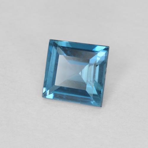 Topázio Londres Azul Natural 0.63ct, Quadrado, VVS-VS