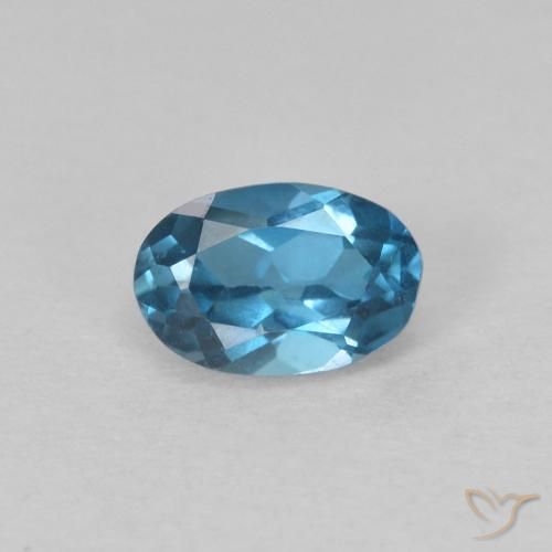 0.73ct Natural Londres Azul Topázio, oval, VVS-VS