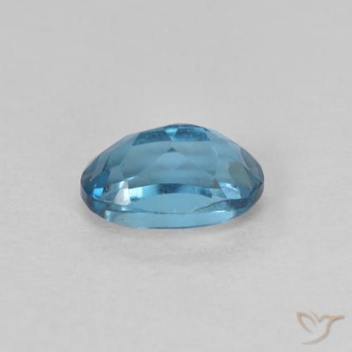 Topázio azul natural 0,73ct, corte oval, VVS-VS