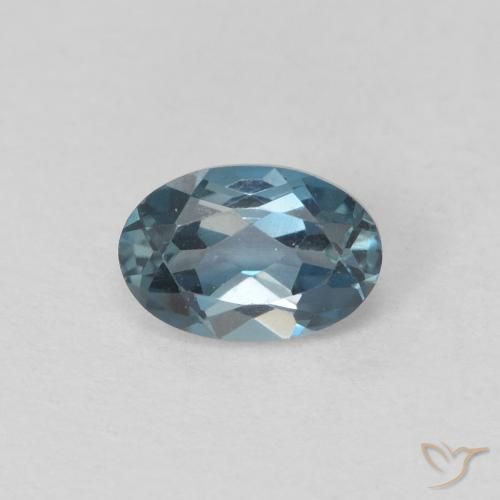0.64ct Natural Londres Azul Topázio, oval, VVS
