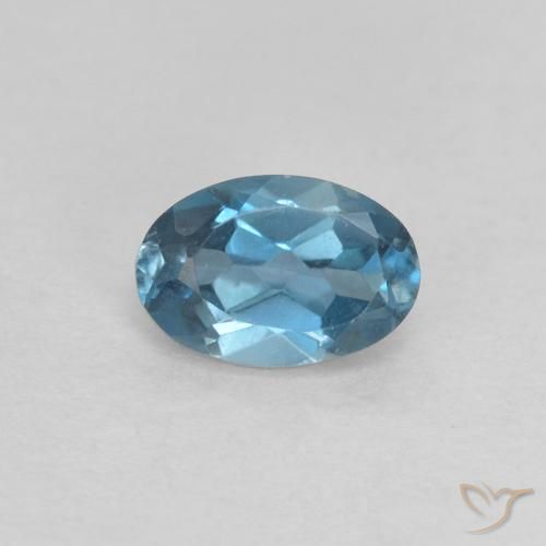 0.64ct Natural Londres Azul Topázio, oval, VVS