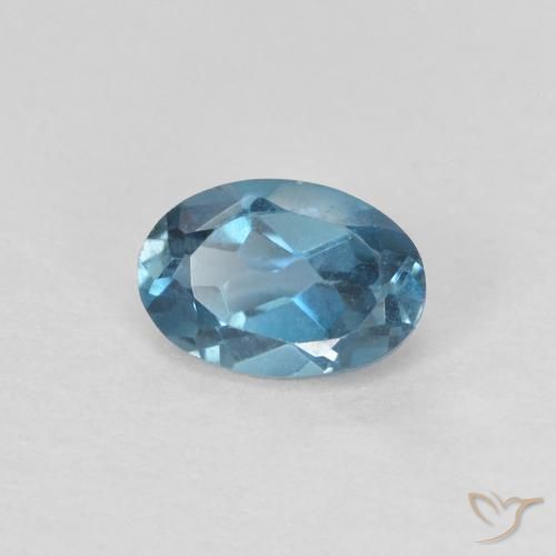 Topázio Londres Azul Natural 0.64ct, oval, VVS