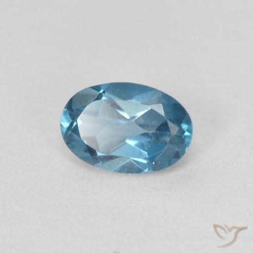 Topázio Londres Azul Natural 0.64ct, oval, VVS