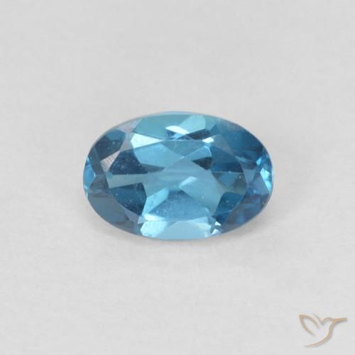 0.72ct Natural Londres Azul Topázio, oval, VVS