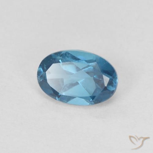 Topázio Londres Azul Natural 0.72ct, oval, VVS