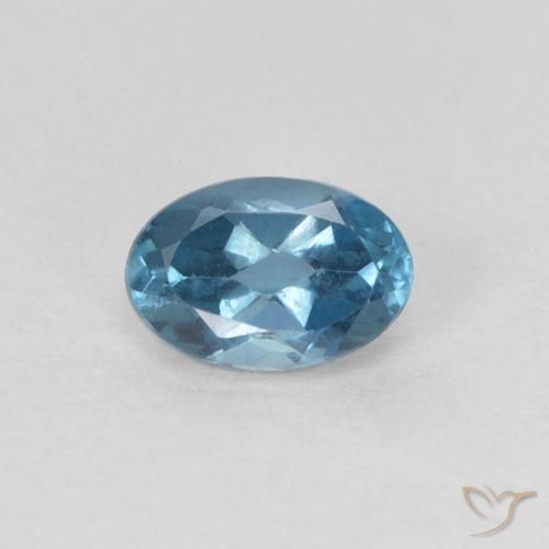 0.70ct Natural Londres Azul Topázio, oval, VVS