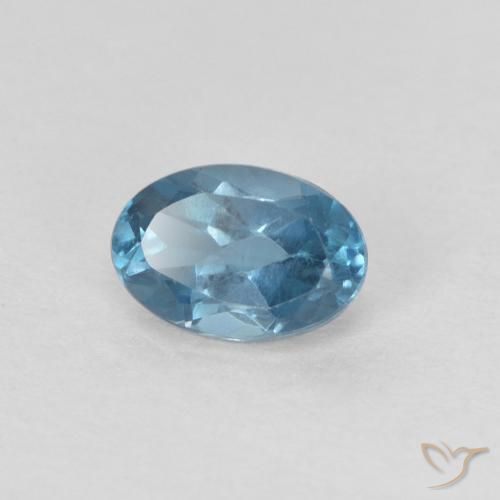 Topázio Londres Azul Natural 0.70ct, oval, VVS