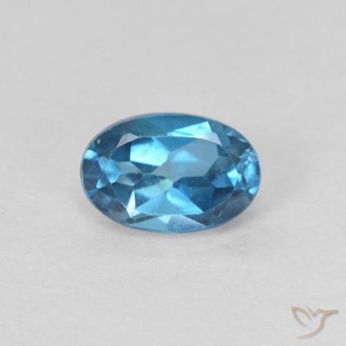 0.68ct Natural Londres Azul Topázio, oval, VVS