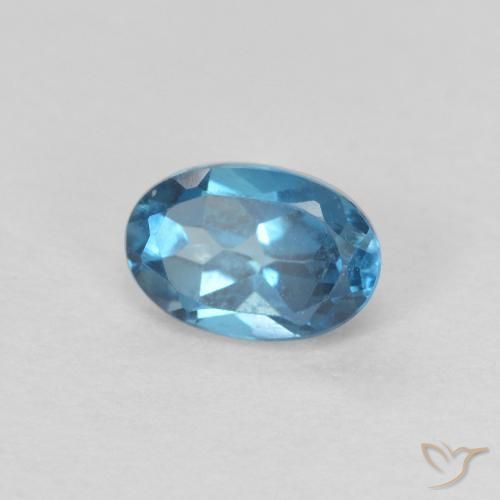 Topázio Londres Azul Natural 0.68ct, oval, VVS