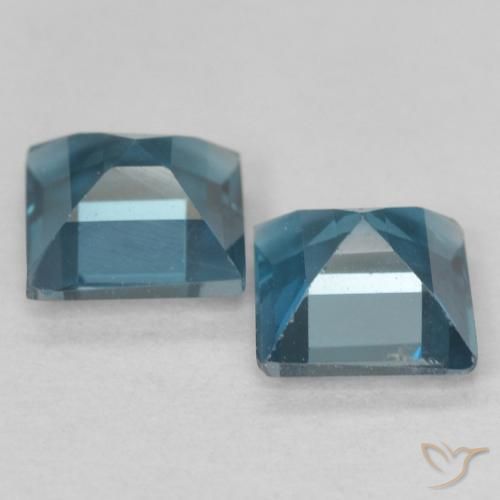 Pedras preciosas de Topázio Londres Azul natural de 1.41 ct, Quadrado, VVS-VS