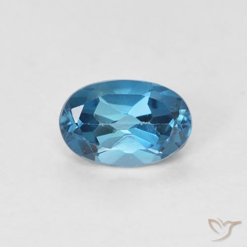 0.67ct Natural Londres Azul Topázio, oval, VVS-VS