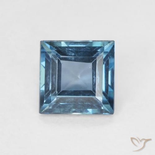 0.75ct Natural Londres Azul Topázio, Quadrado, VVS-VS