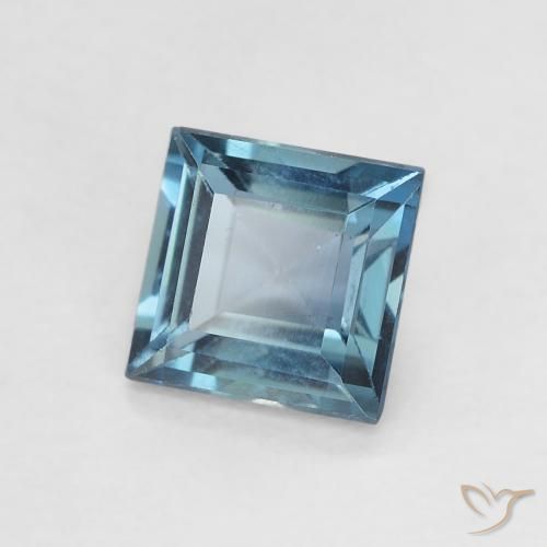 Topázio Londres Azul Natural 0.75ct, Quadrado, VVS-VS