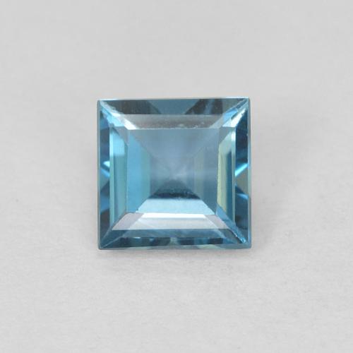 0.76ct Natural Londres Azul Topázio, Quadrado, VVS-VS