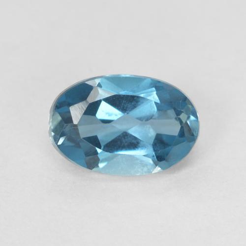 0.64ct Natural Londres Azul Topázio, oval, VVS