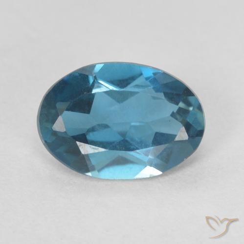 0.71ct Natural Londres Azul Topázio, oval, VVS