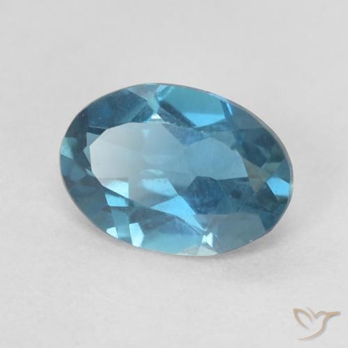 Topázio Londres Azul Natural 0.71ct, oval, VVS