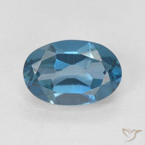 0.62ct Natural Londres Azul Topázio, oval, VVS