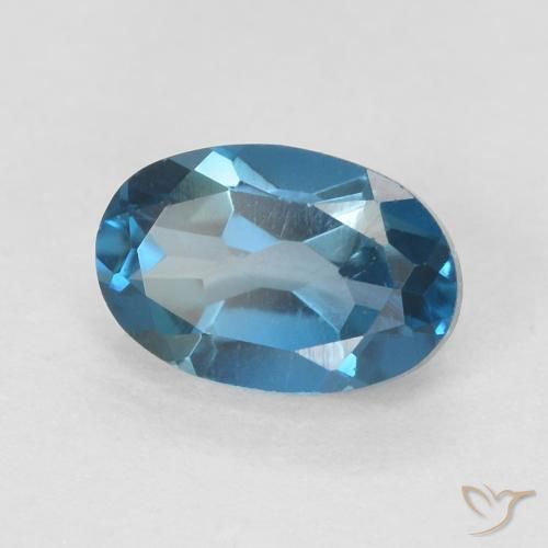Topázio Londres Azul Natural 0.62ct, oval, VVS