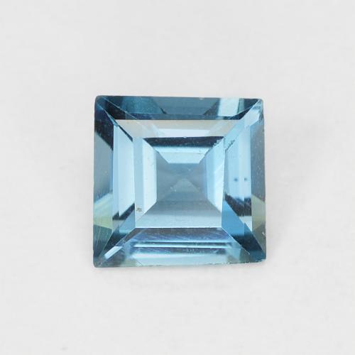 0.59ct Natural Londres Azul Topázio, Quadrado, VVS-VS