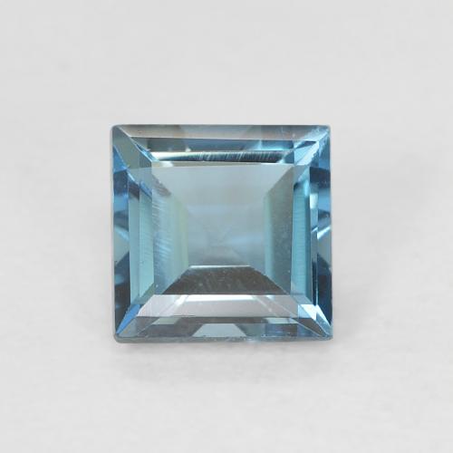 0.76ct Natural Londres Azul Topázio, Quadrado, VVS-VS
